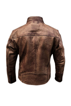 Aqua Men Brown Distressed Jacket