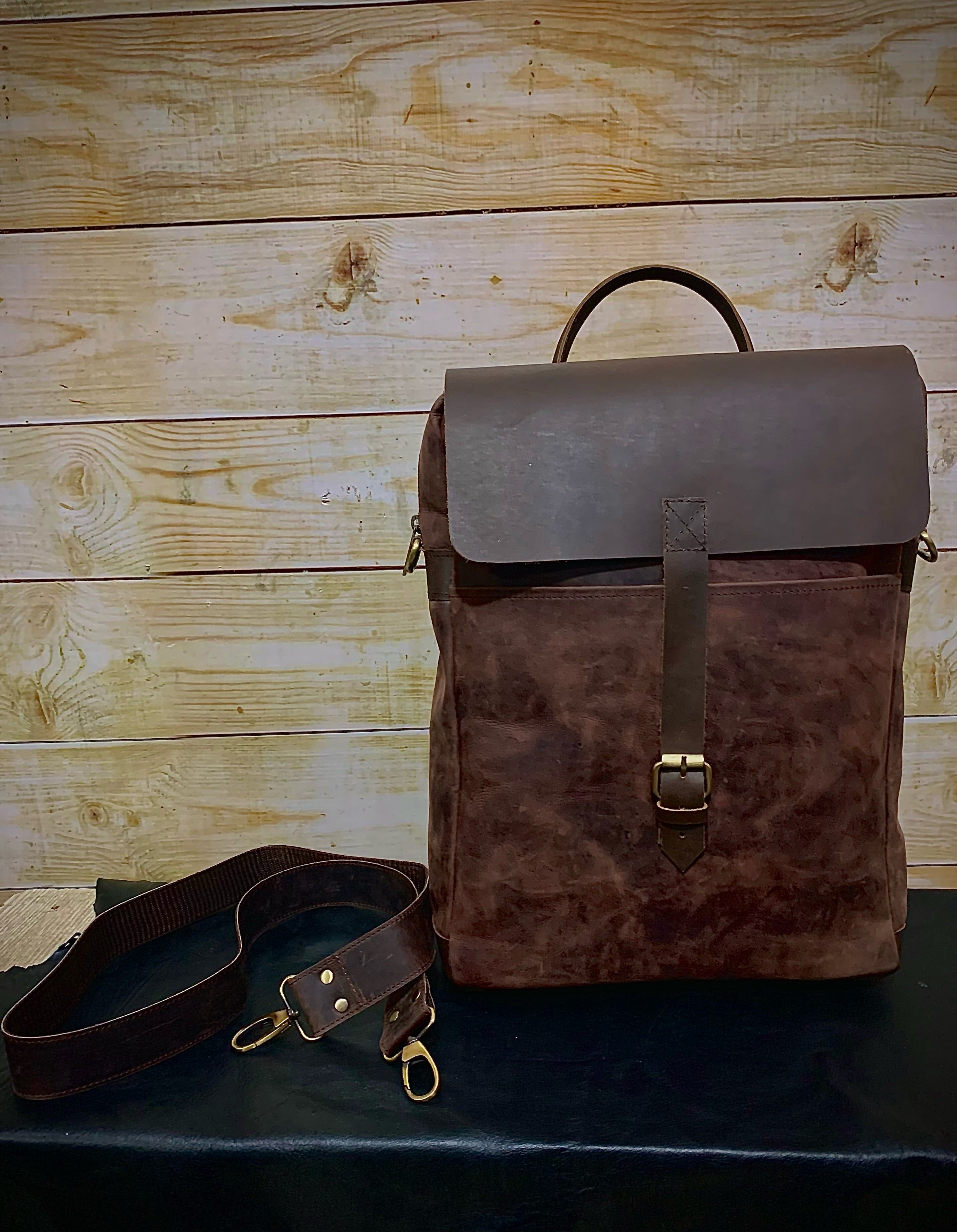 Leather Messenger Bag Men, Leather Bag and Waxed Canvas Shoulder Bag free shipping