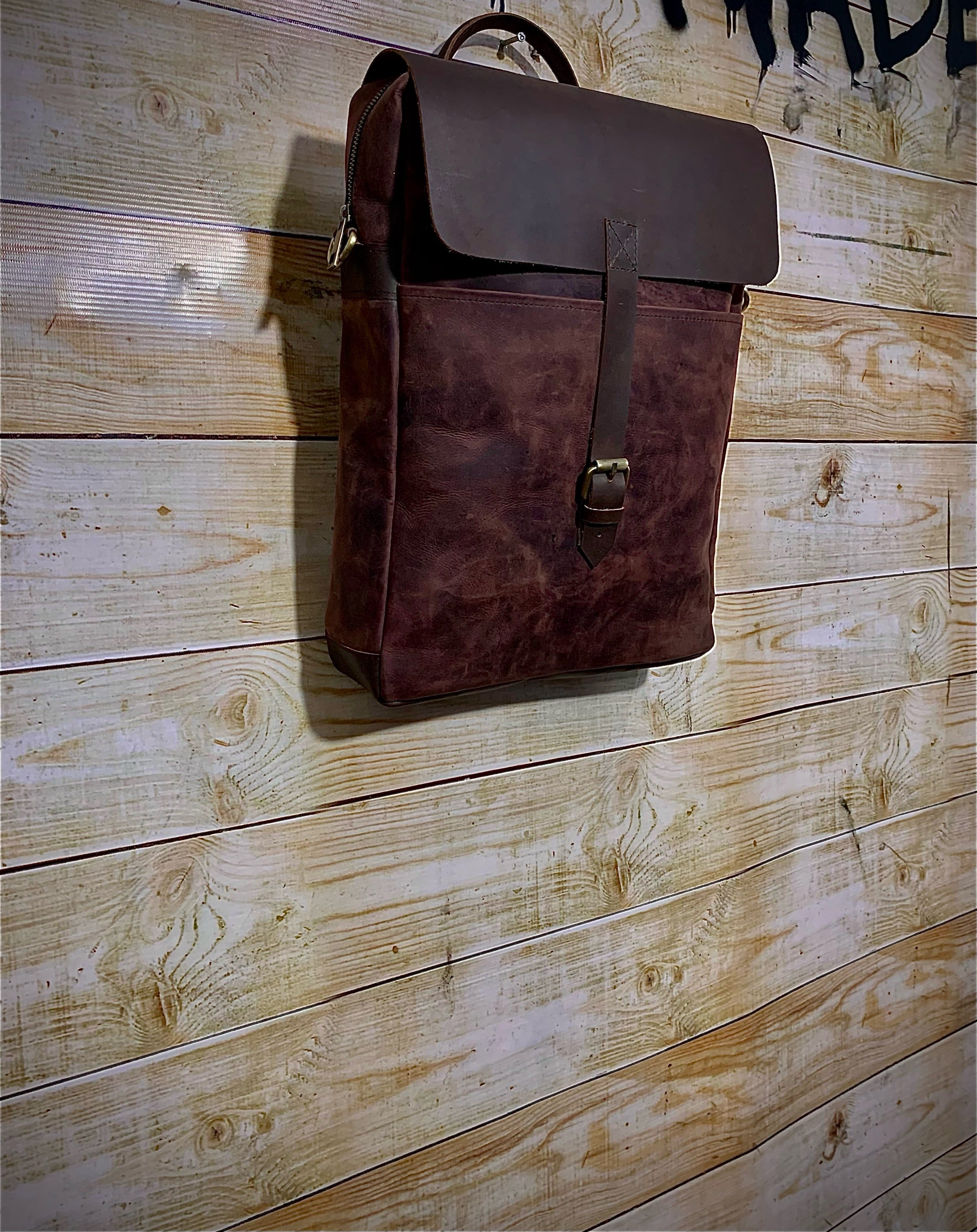 Leather Messenger Bag Men, Leather Bag and Waxed Canvas Shoulder Bag free shipping