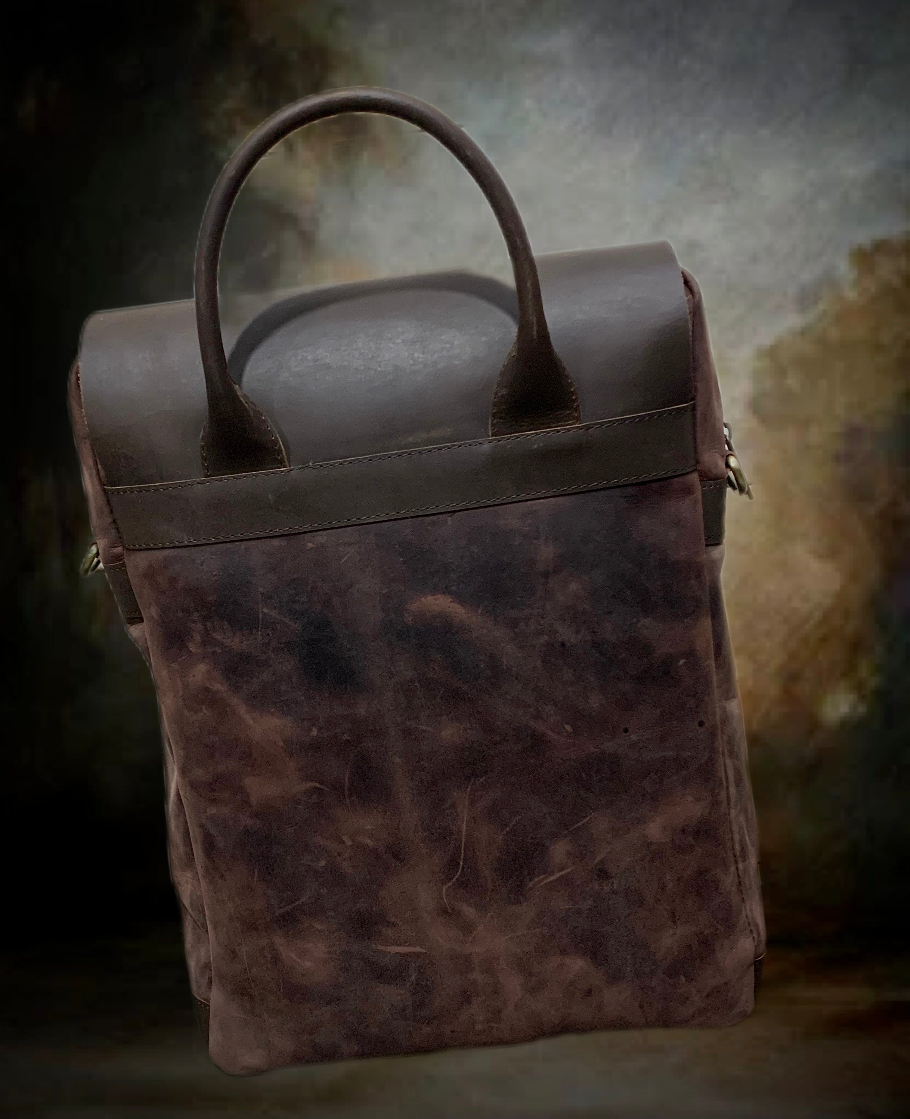 Leather Messenger Bag Men, Leather Bag and Waxed Canvas Shoulder Bag free shipping