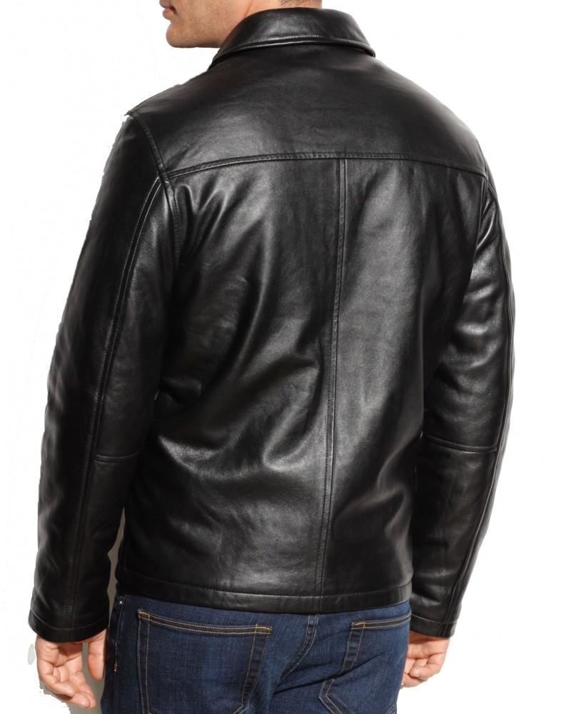 Men's leather Jacket 100% Real Soft Lambskin Leather Man Classic Coat