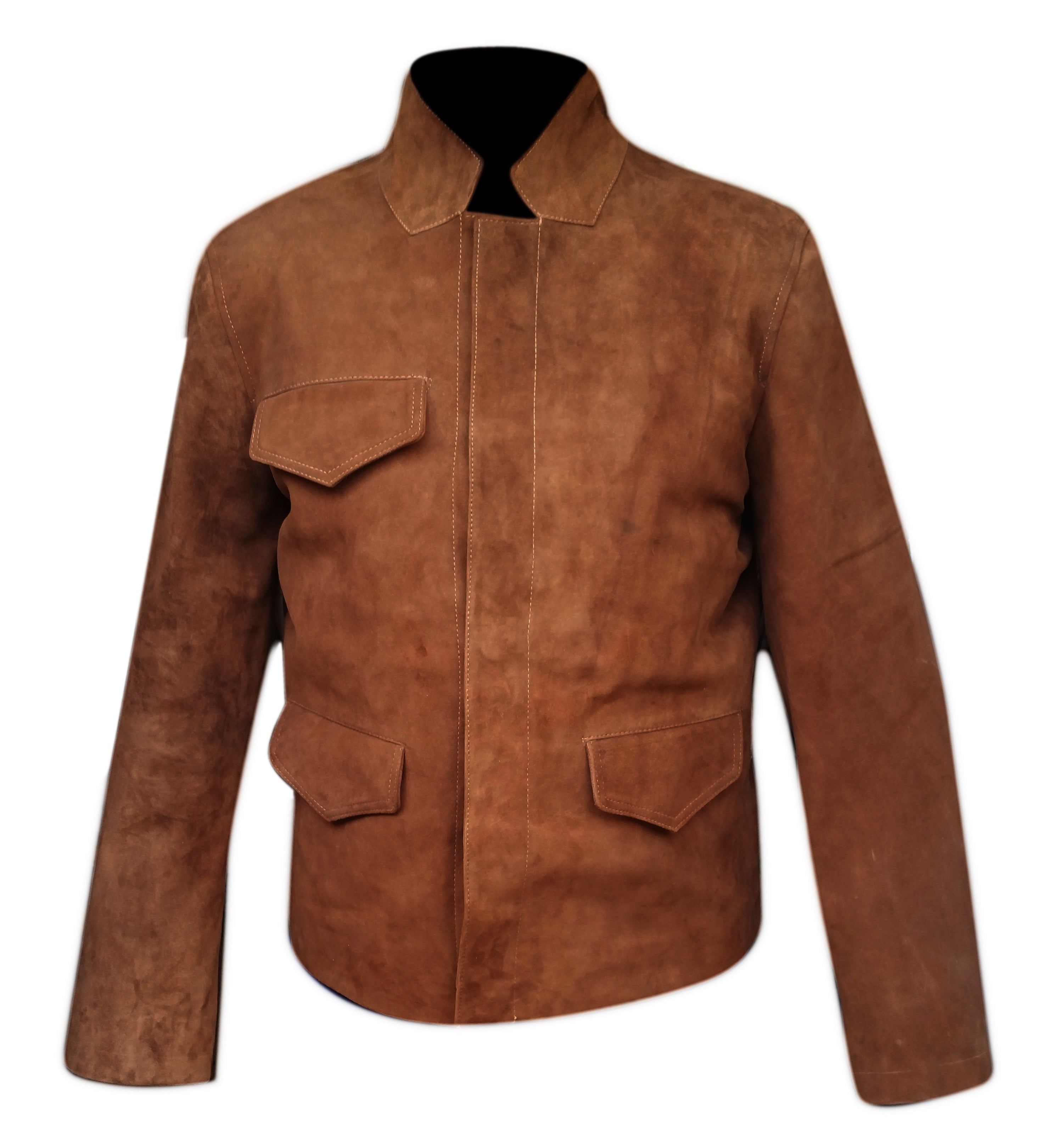 The Walking Dead Negan Jeffrey Dean Morgan Distressed Brown Suede Leather Jacket