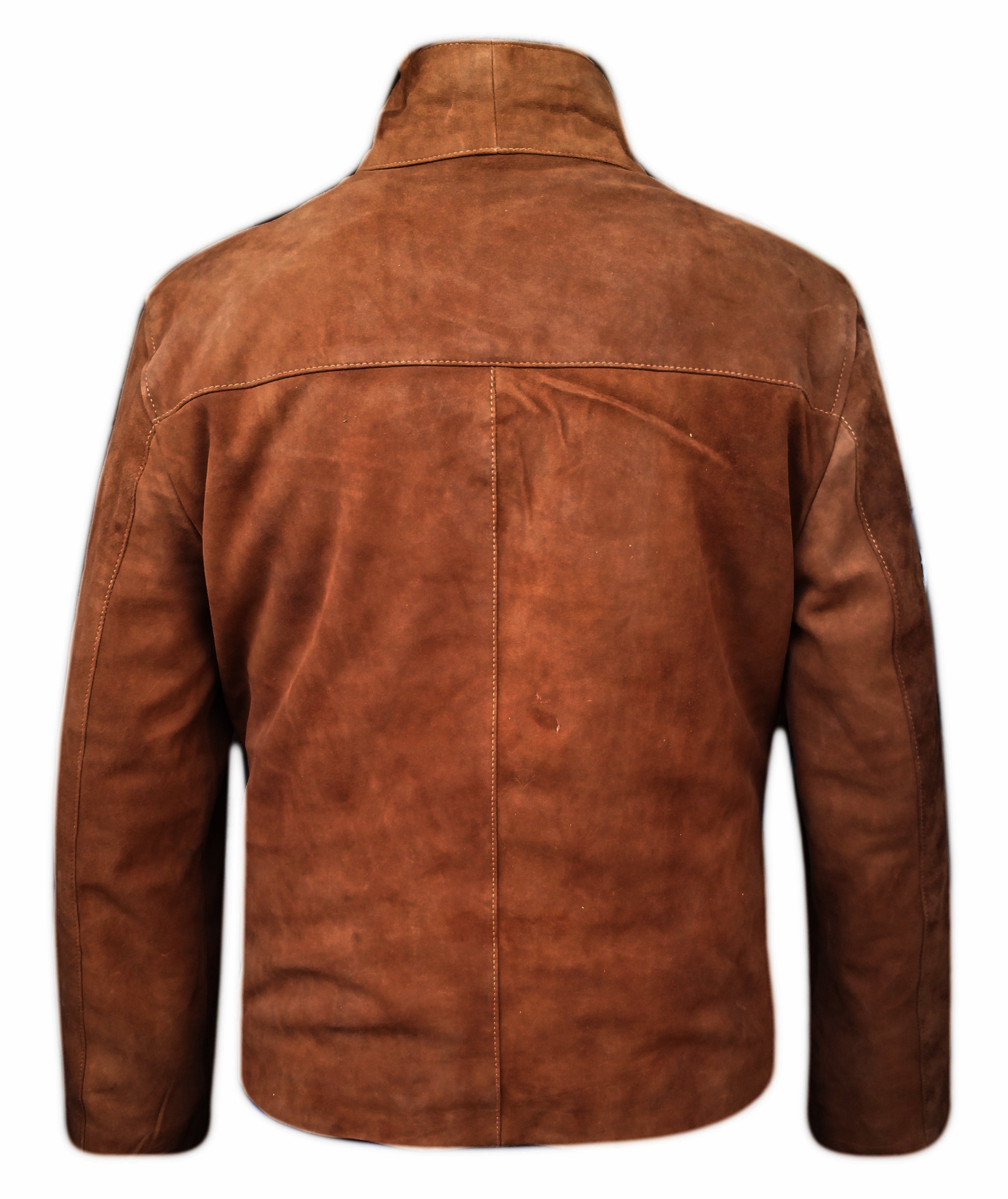 The Walking Dead Negan Jeffrey Dean Morgan Distressed Brown Suede Leather Jacket