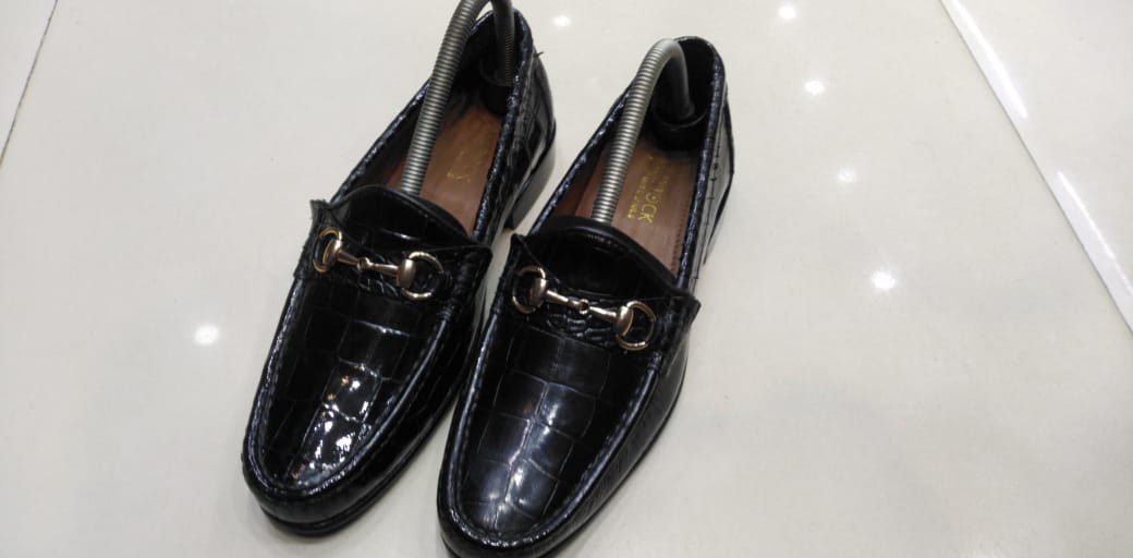 Mens Black Color Leather Shoes