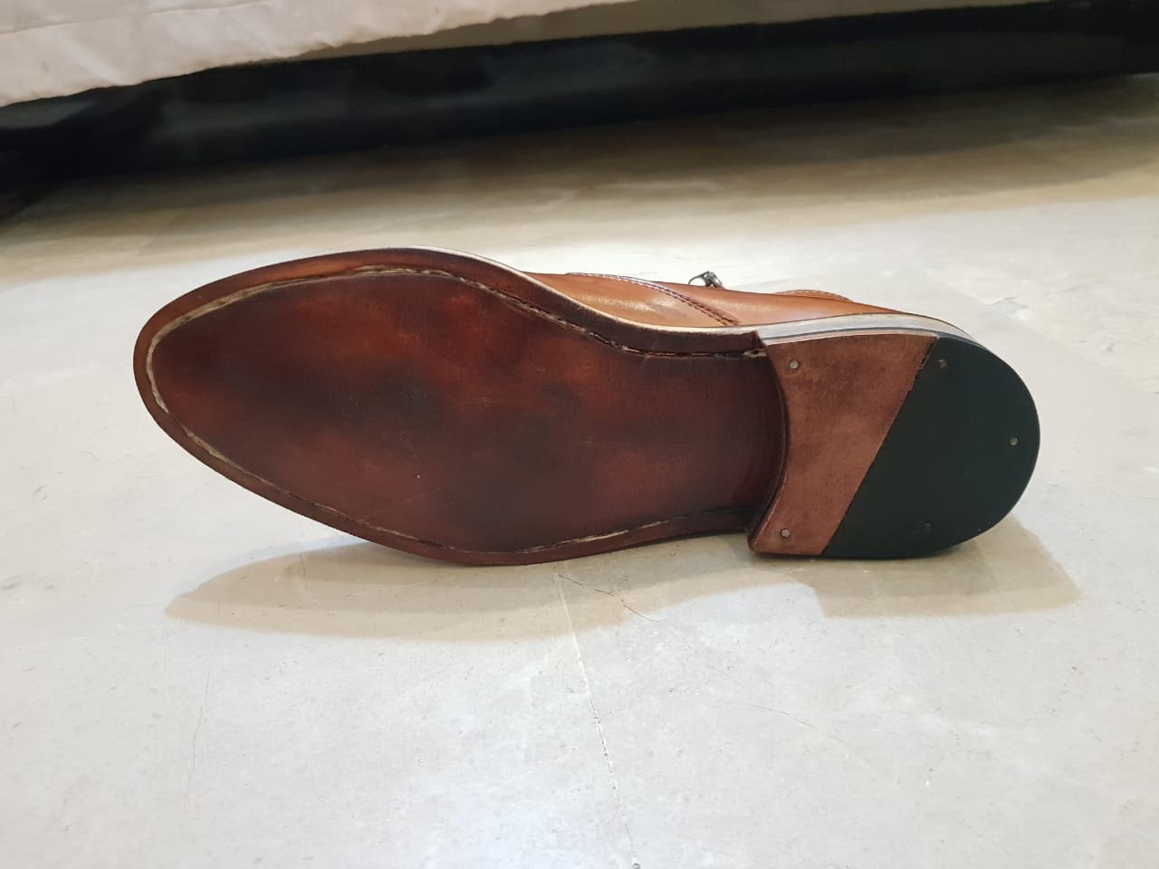 Mens Tan Color Leather Shoes