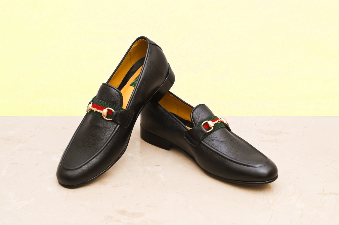 Mens Black Color Leather Shoes