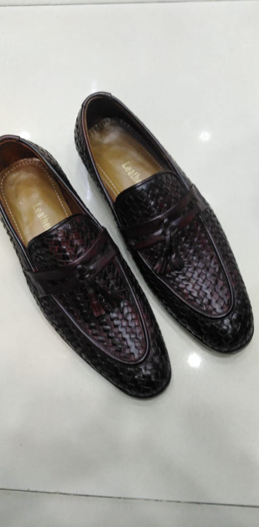 Men's Burgundy Color Leather Shoe
