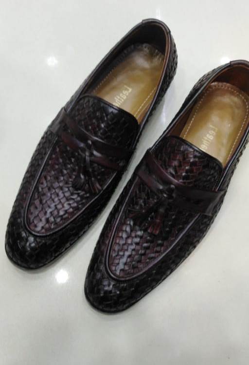 Men's Burgundy Color Leather Shoe