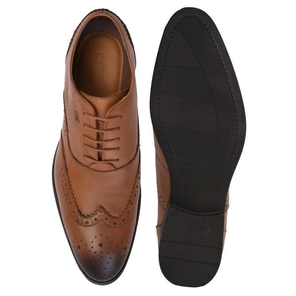 Mens Light Brown Color Leather Shoes