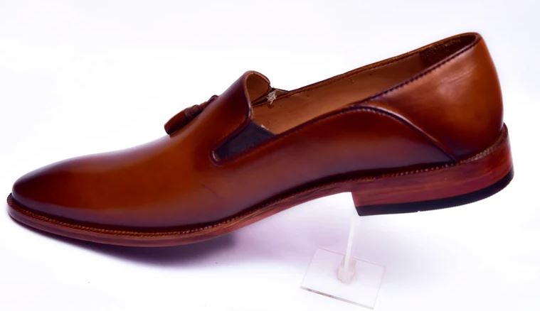 Mens Wax Brown Color Leather Shoes
