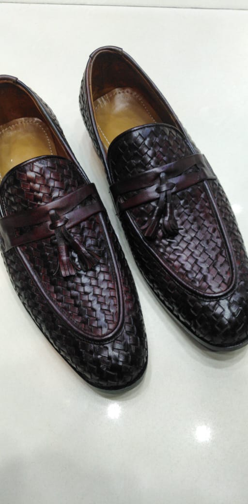 Men's Burgundy Color Leather Shoe
