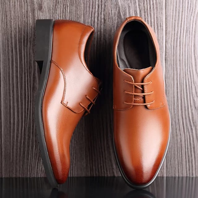 Mens Tan Color Leather Shoes