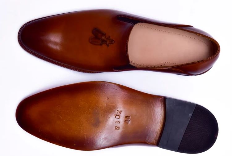 Mens Wax Brown Color Leather Shoes