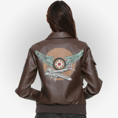Captain Marvel Brie Larson Flight Bomber Women Brown Jacket