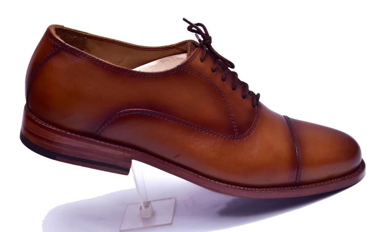 Mens Wax Brown Color Leather Shoes