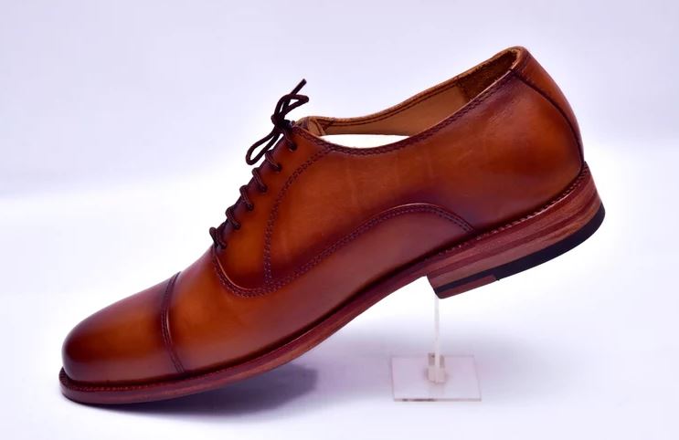 Mens Wax Brown Color Leather Shoes