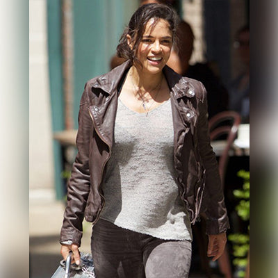 Fast and Furious 8 Letty Ortiz Brown Leather Jacket For Women