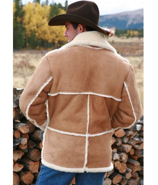 Men’s Shearling Brown Suede Jacket