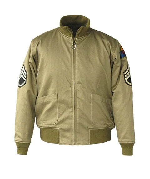 Fury Brad Pitt Bomber Tanker US Army WW2 Pilot Cotton Jacket