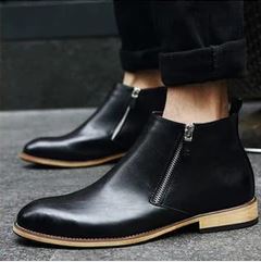 Mens Black Color Leather Shoes
