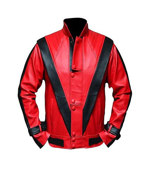 Michael Jackson Thriller Mens Real Red  Jacket