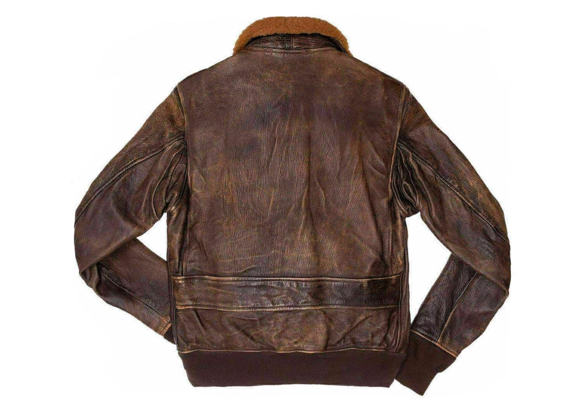 Military G-1 Flight Distressed Bomber Jacket