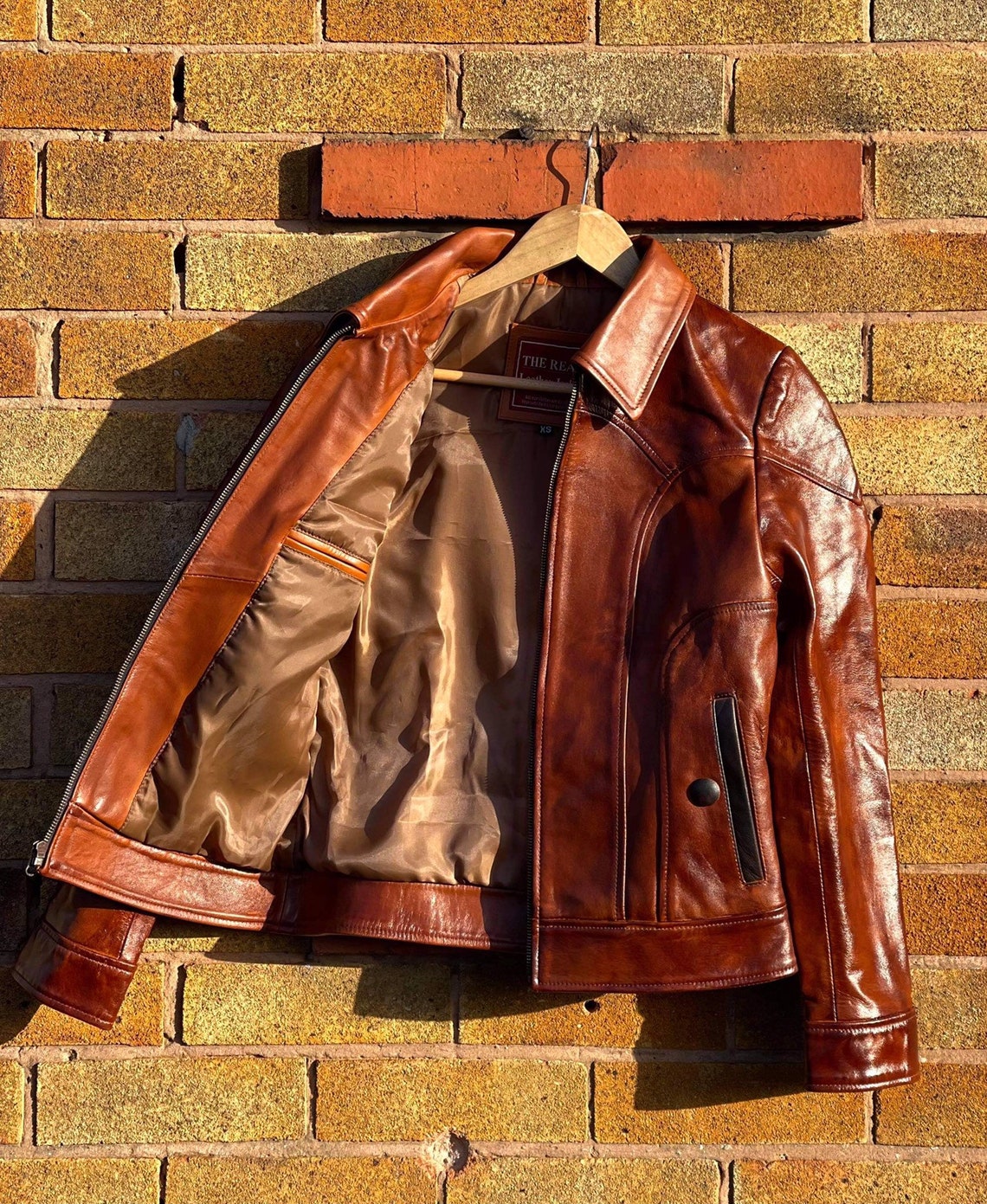 Selena Gomez Brown Leather Jacket for women