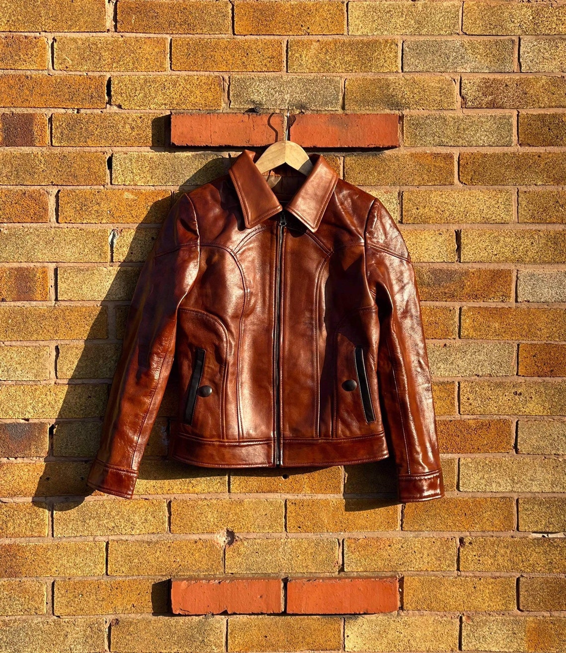 Selena Gomez Brown Leather Jacket for women