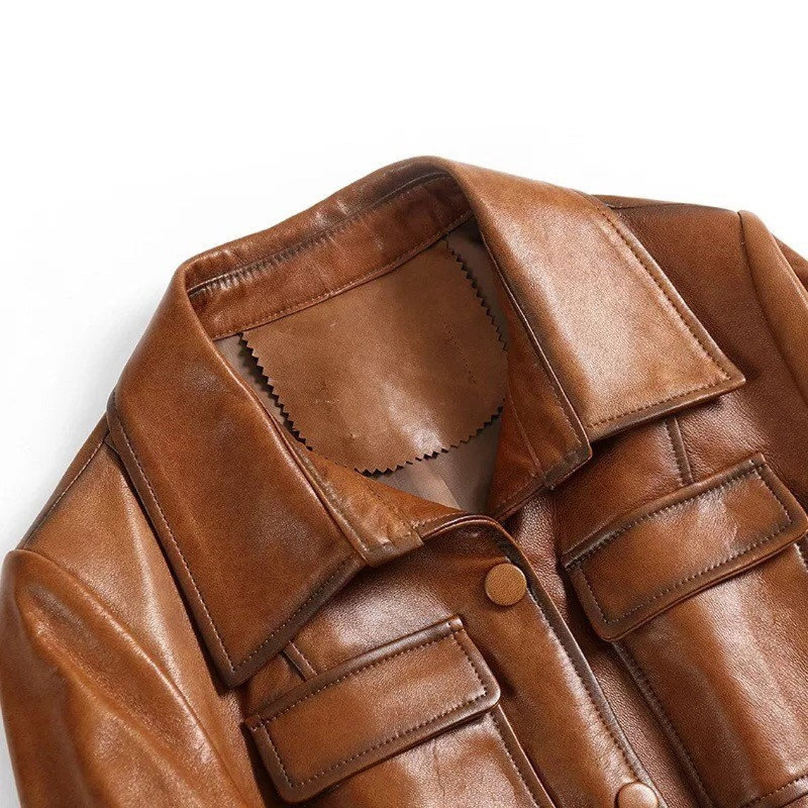 Italian Style Leather Trench Coat