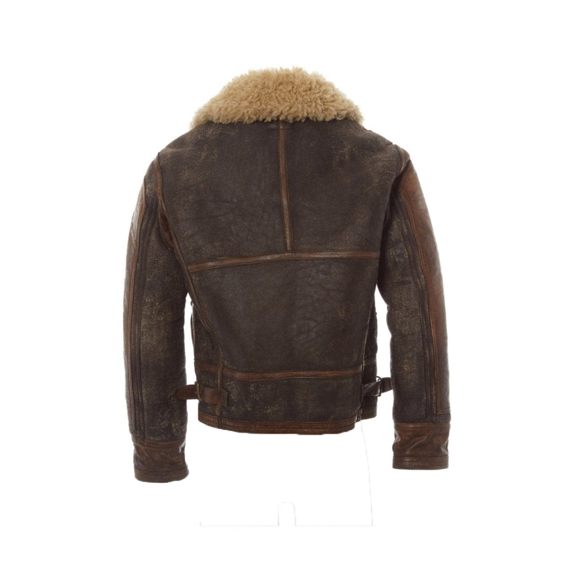 Distressed Wax Brown Leather Jacket
