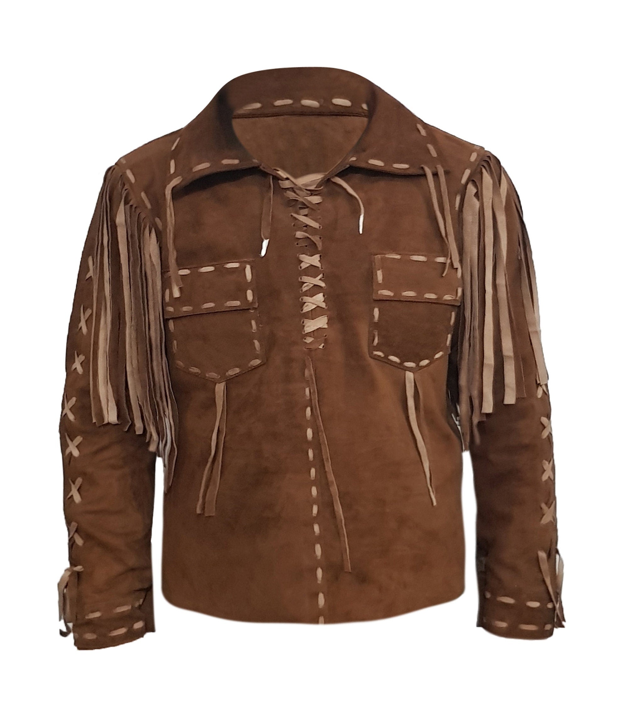 Vintage 70s Fringe Jacket in Suede Leather