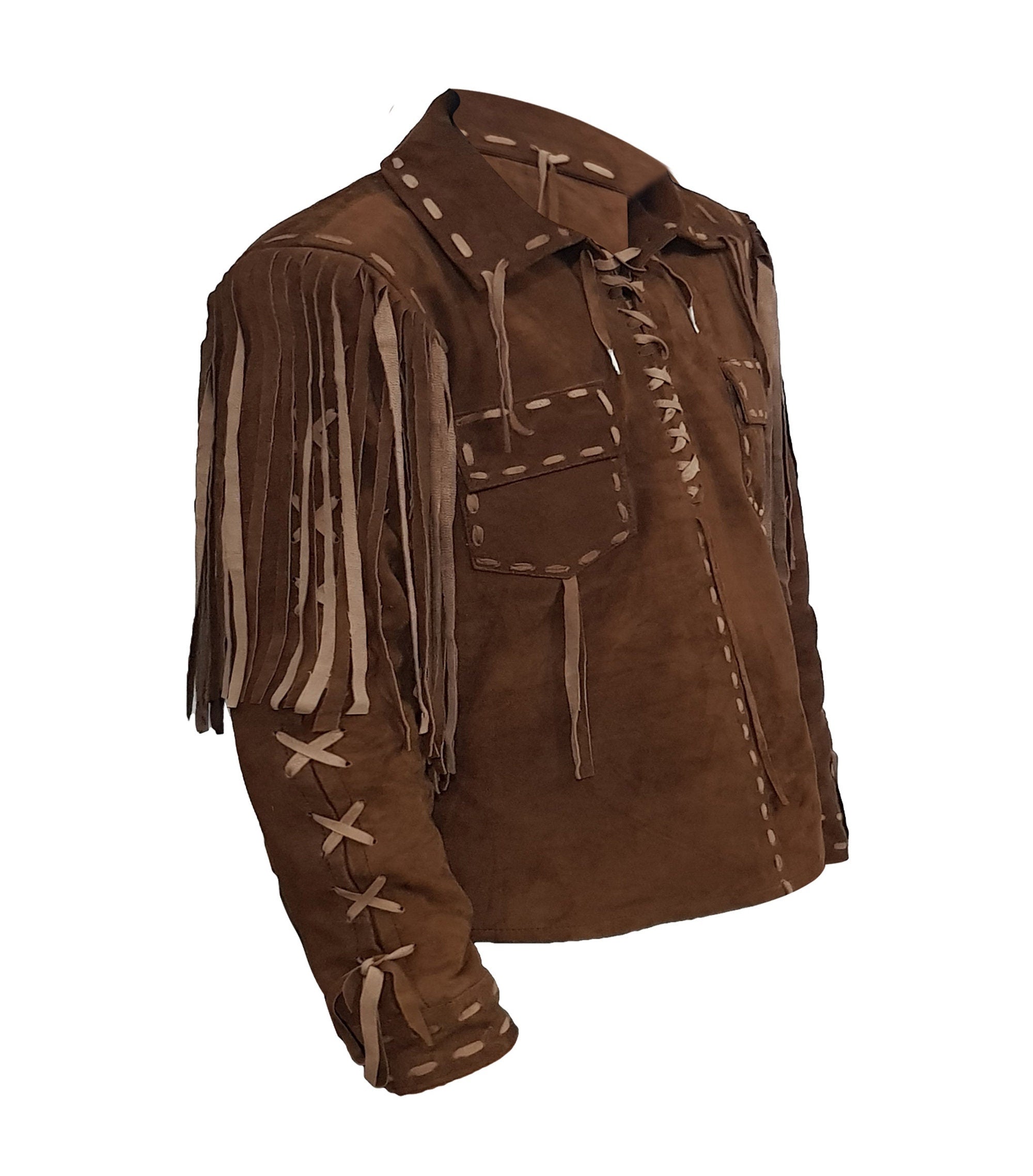 Vintage 70s Fringe Jacket in Suede Leather