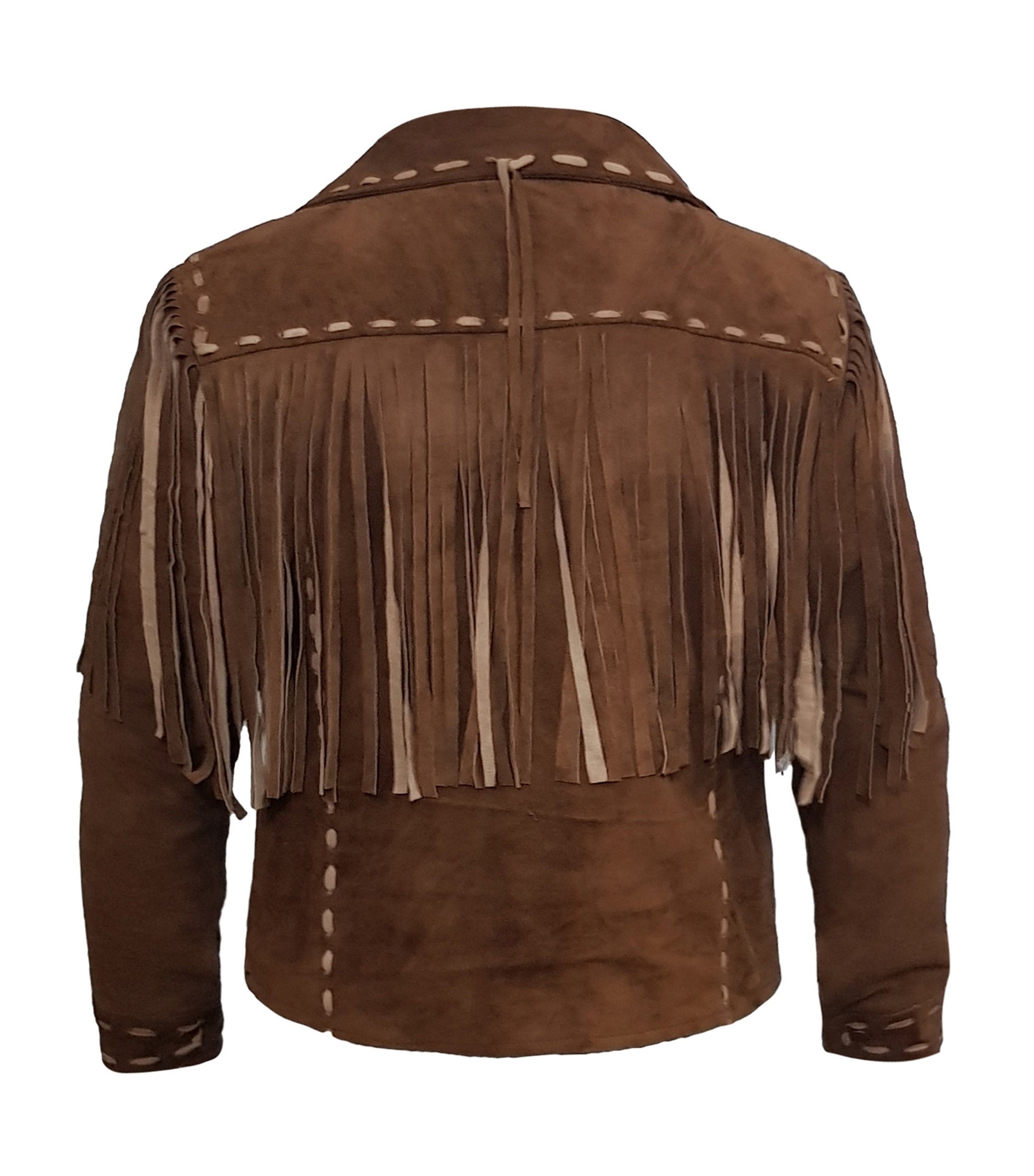 Vintage 70s Fringe Jacket in Suede Leather
