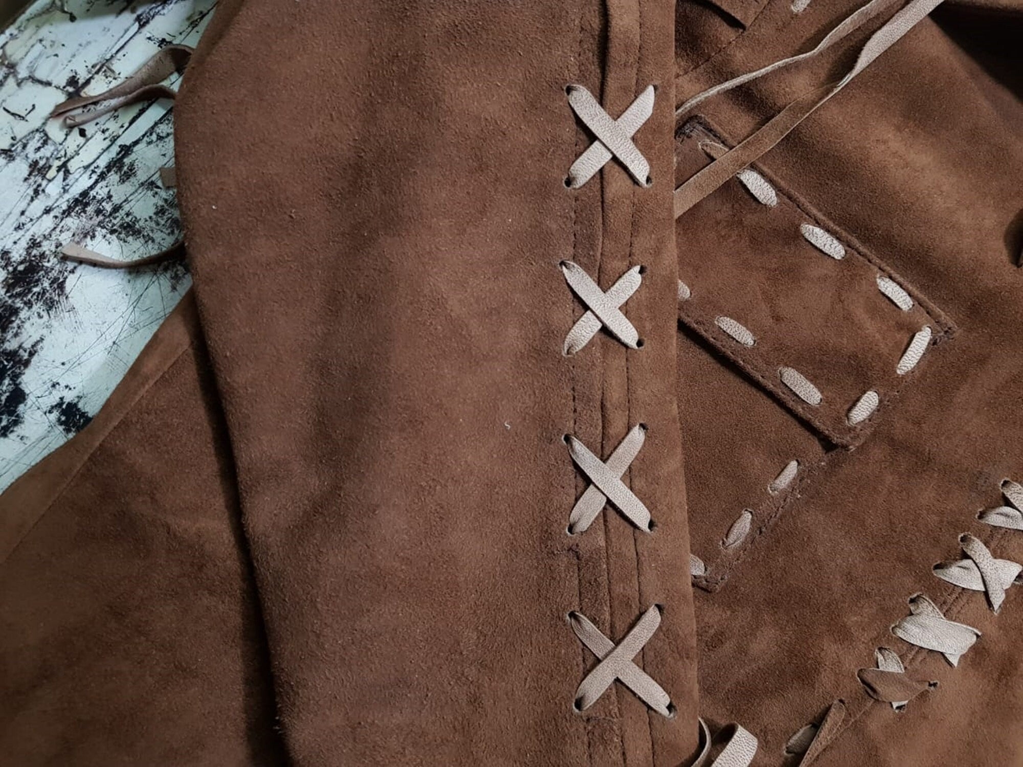 Vintage 70s Fringe Jacket in Suede Leather