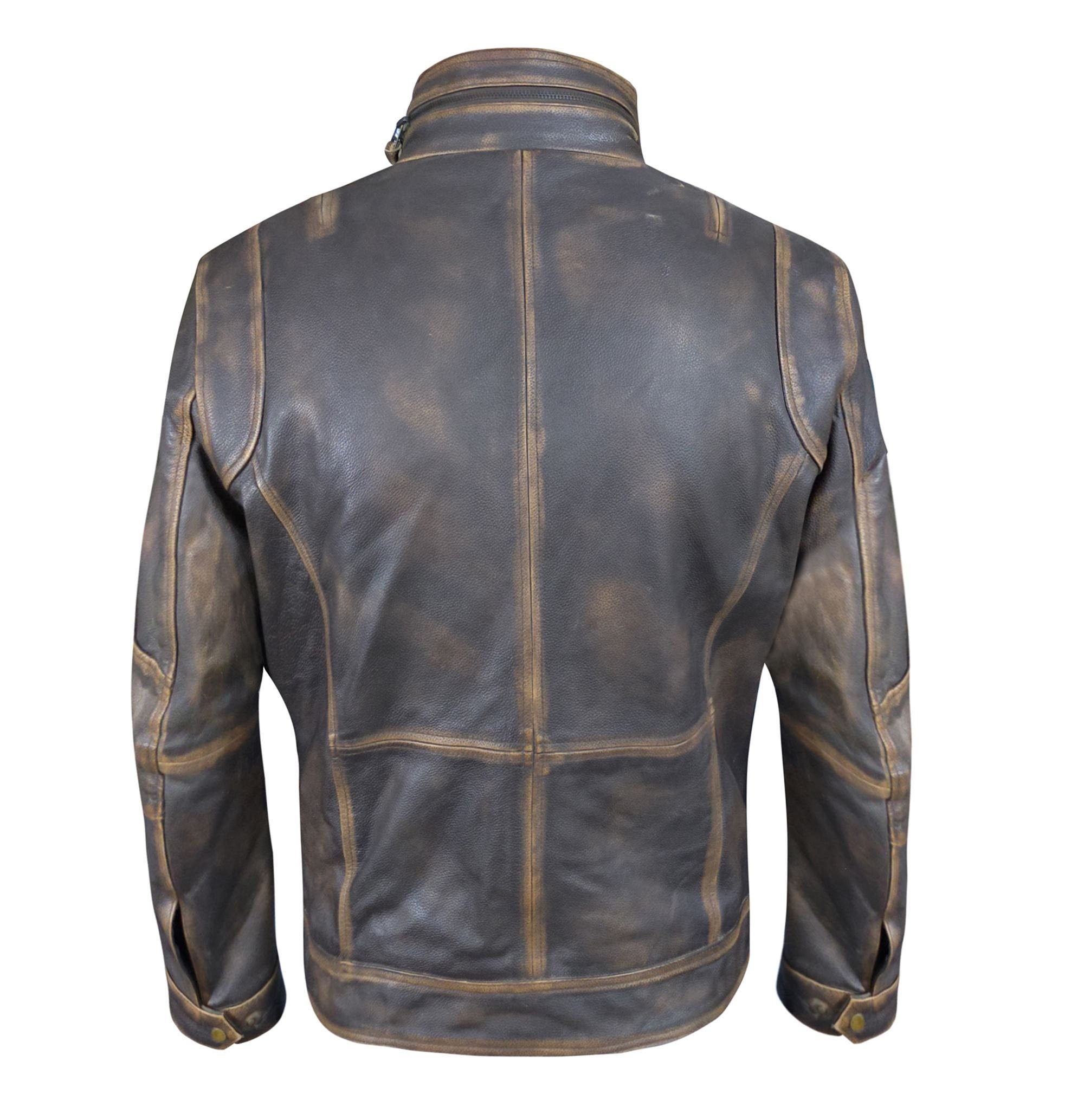Mens Brown Rub Off Real Distressed Leather Jacket