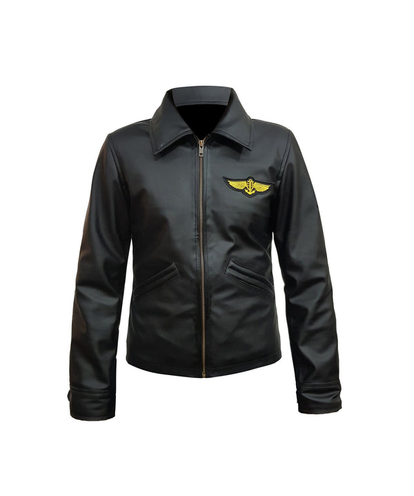 Mens Black Biker Motorcycle Leather Jacket