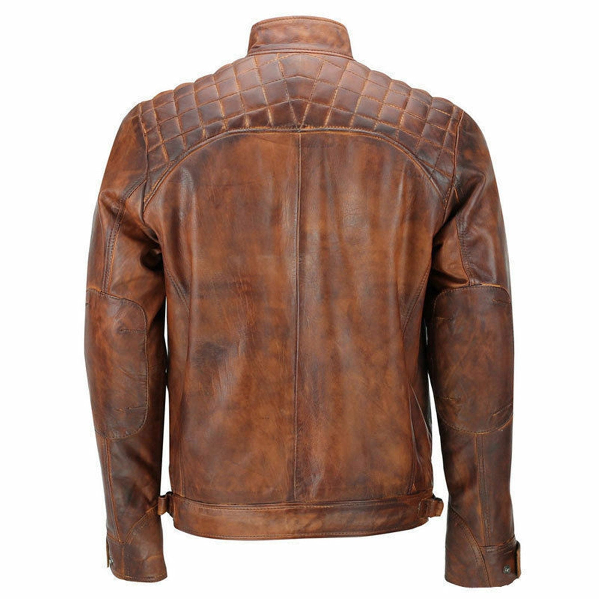 Mens Real Brown Leather Jacket