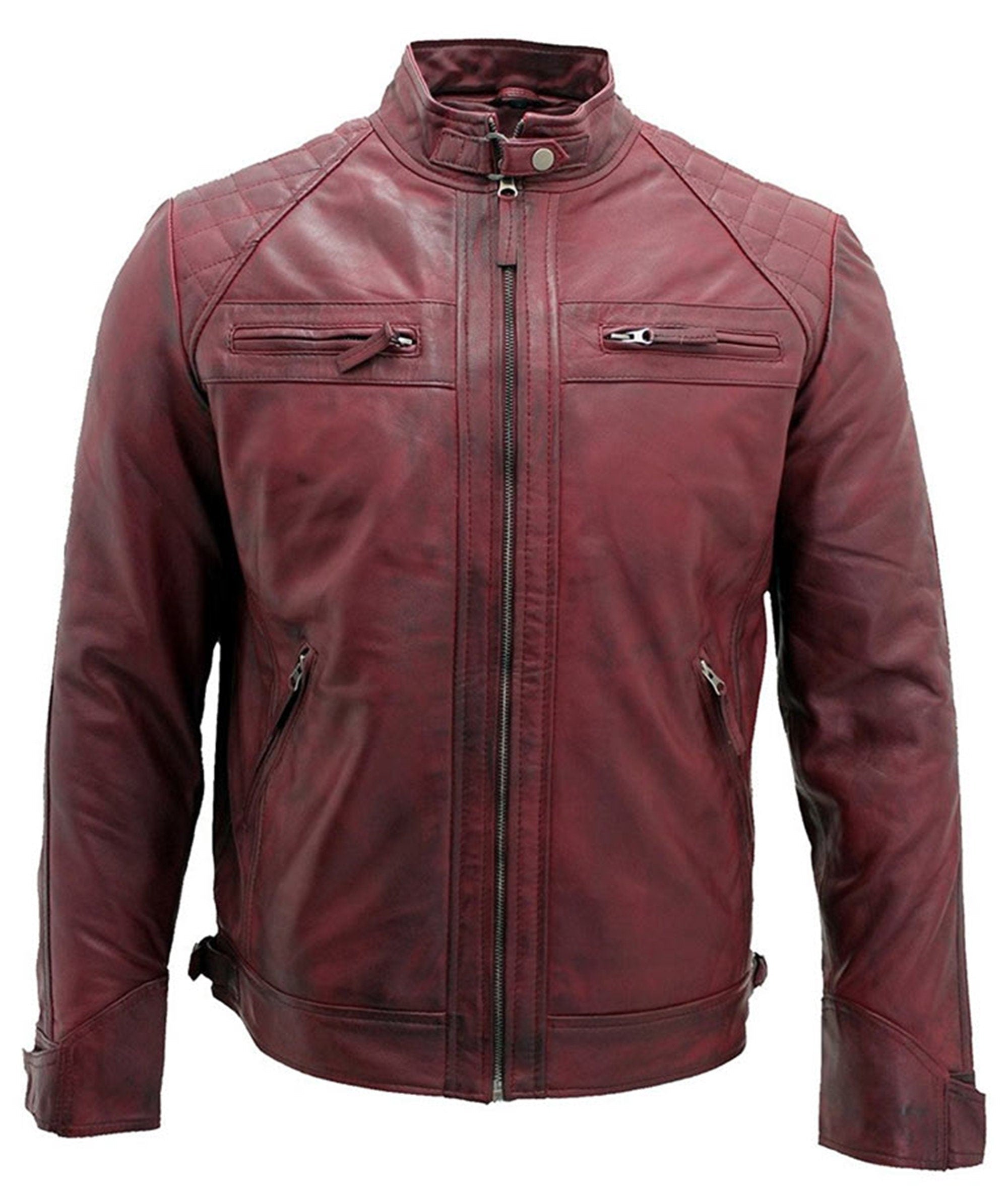 Mens Real Brown Leather Jacket