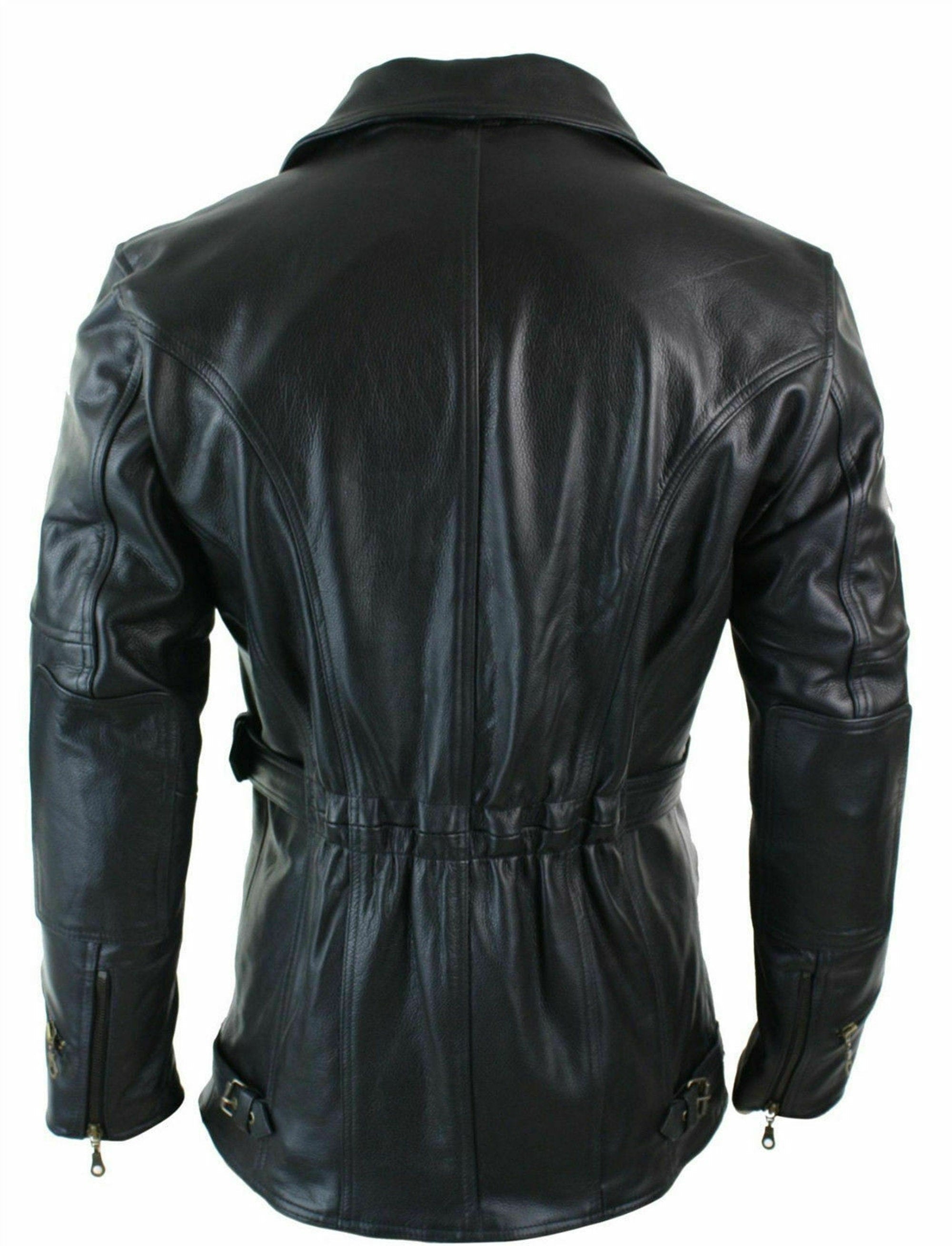 Mens Genuine Black Three Quarter Jacket