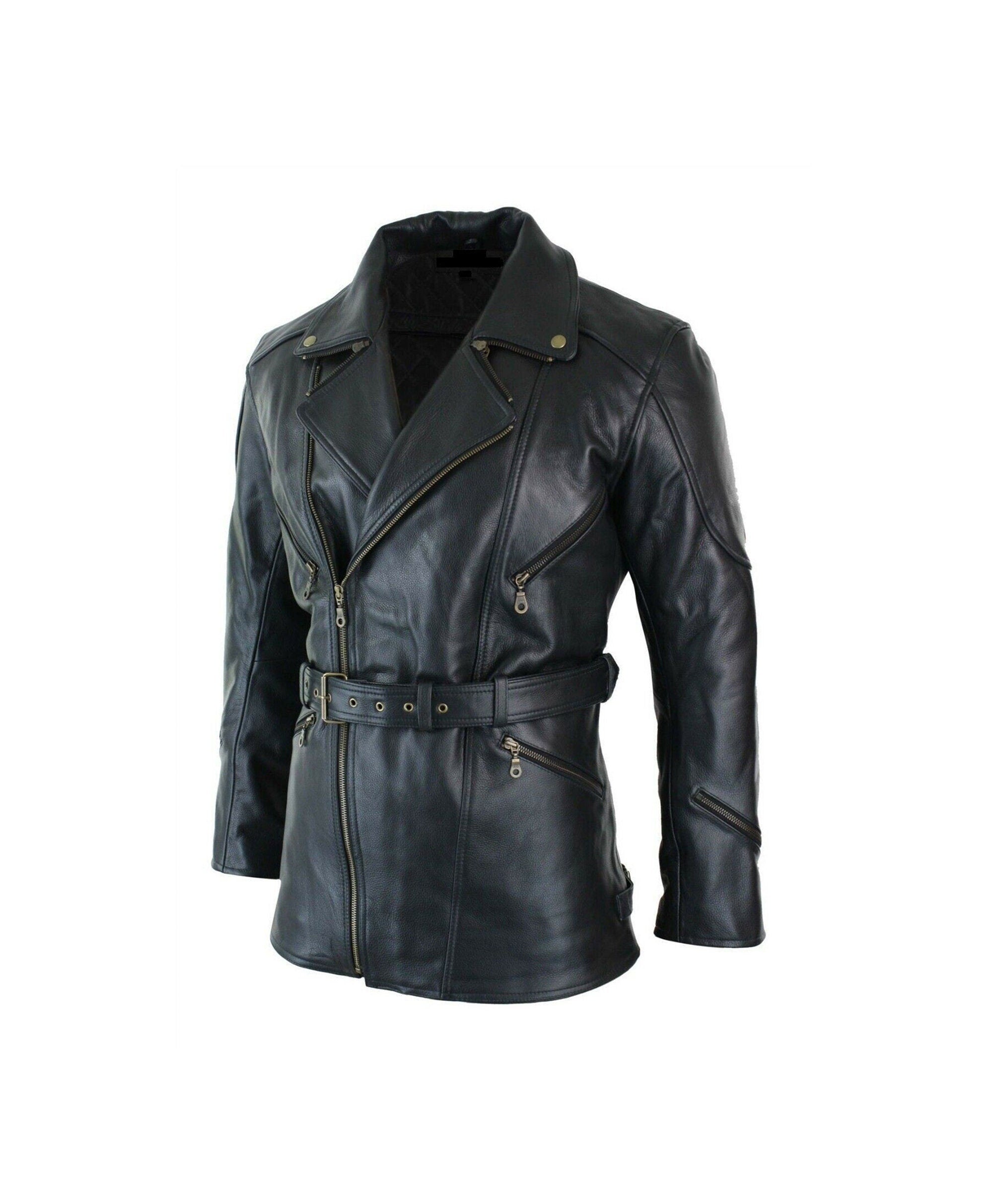 Mens Genuine Black Three Quarter Jacket