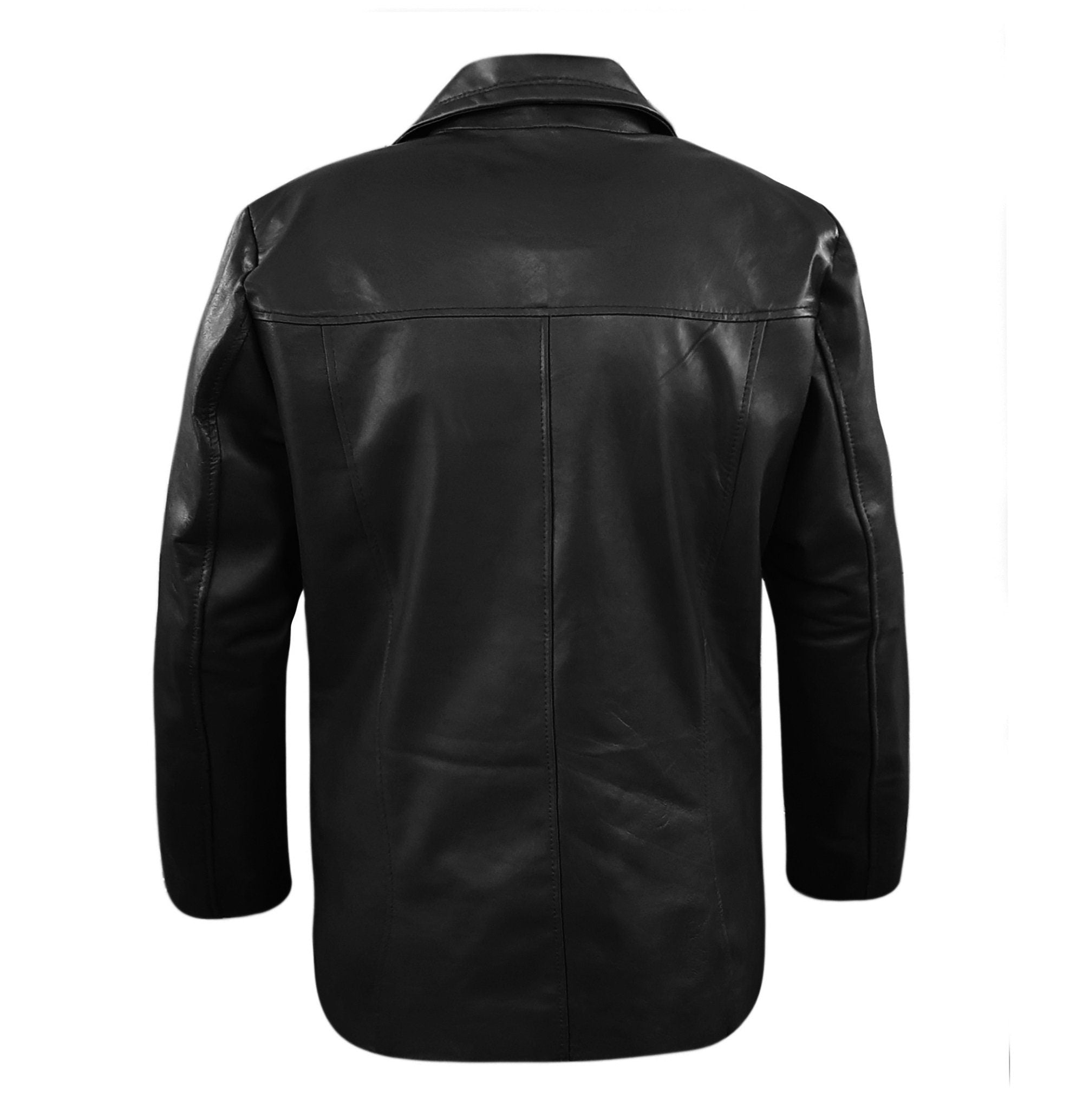 Men's Genuine Sheepskin Leather Blazer Coat
