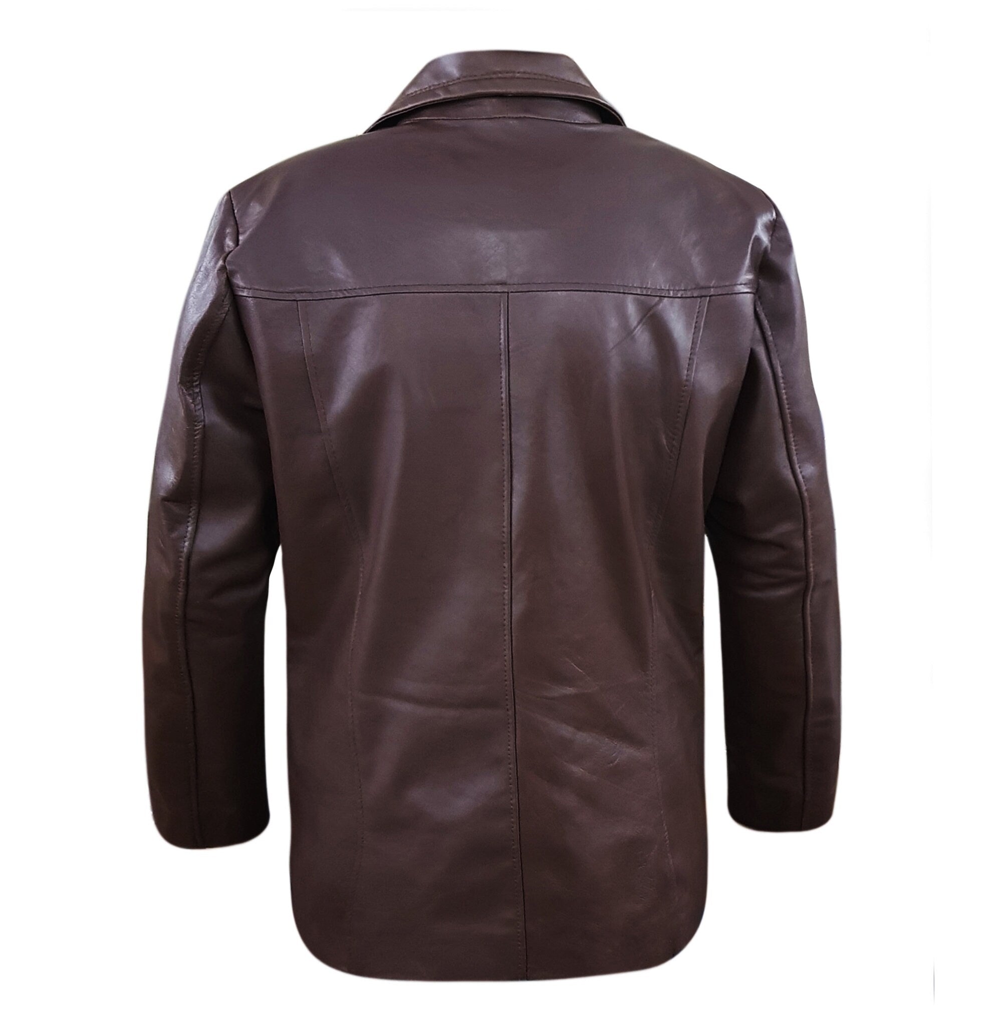 Men's Genuine Sheepskin Leather Blazer Coat
