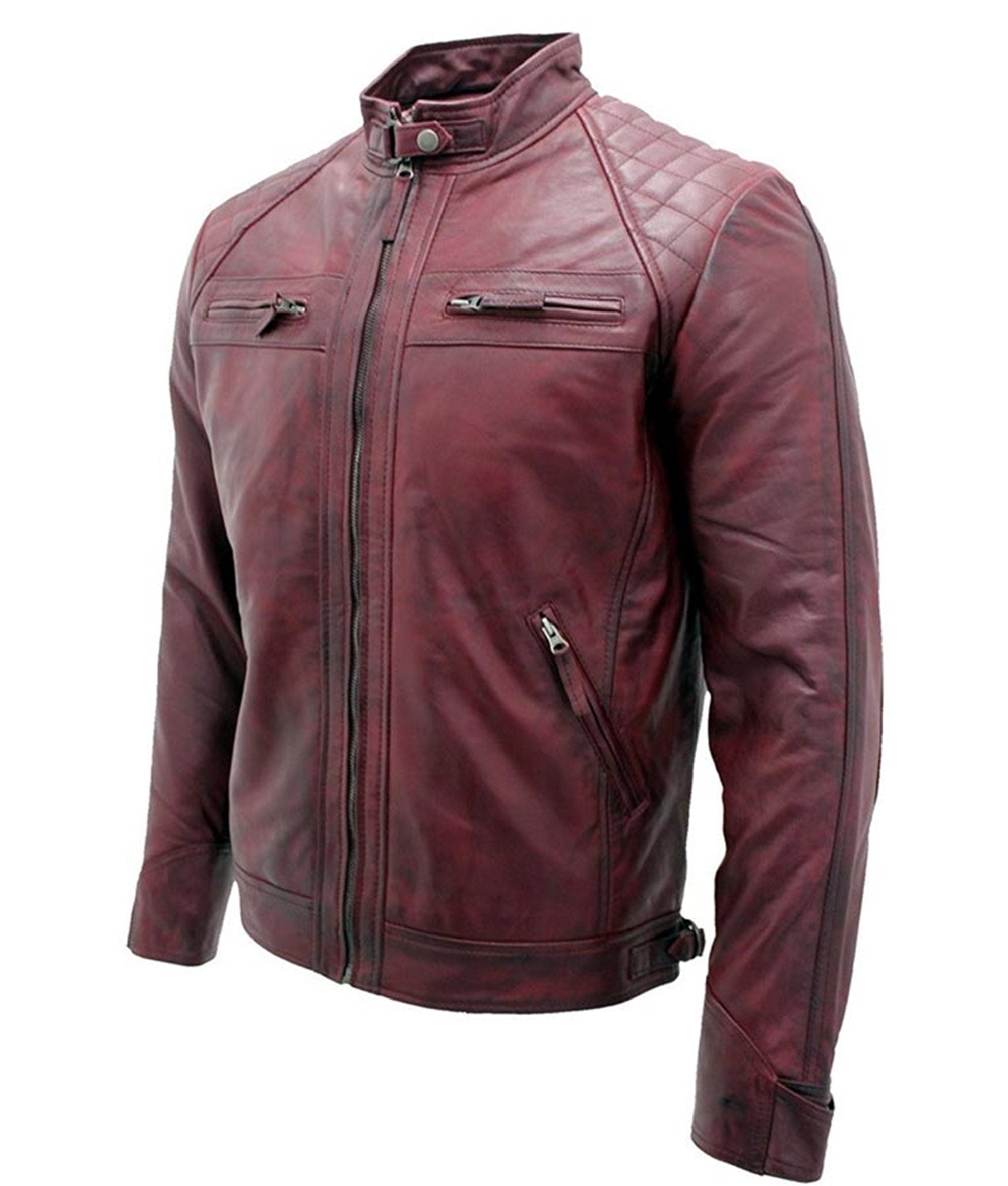 Mens Real Brown Leather Jacket