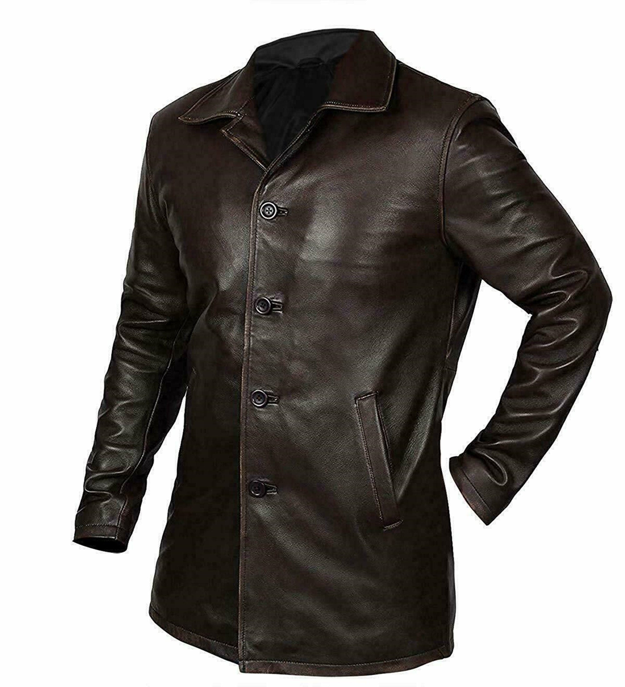 Men's Genuine Sheepskin Leather Blazer Coat
