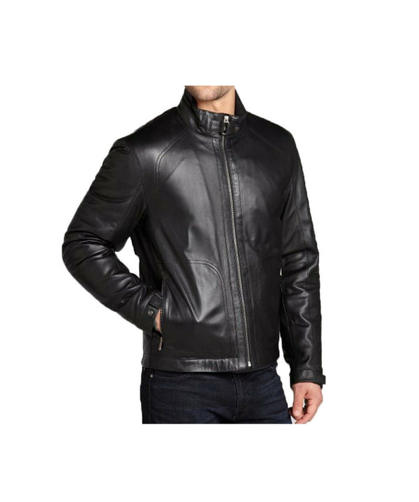 Men's Black biker Leather Jacket