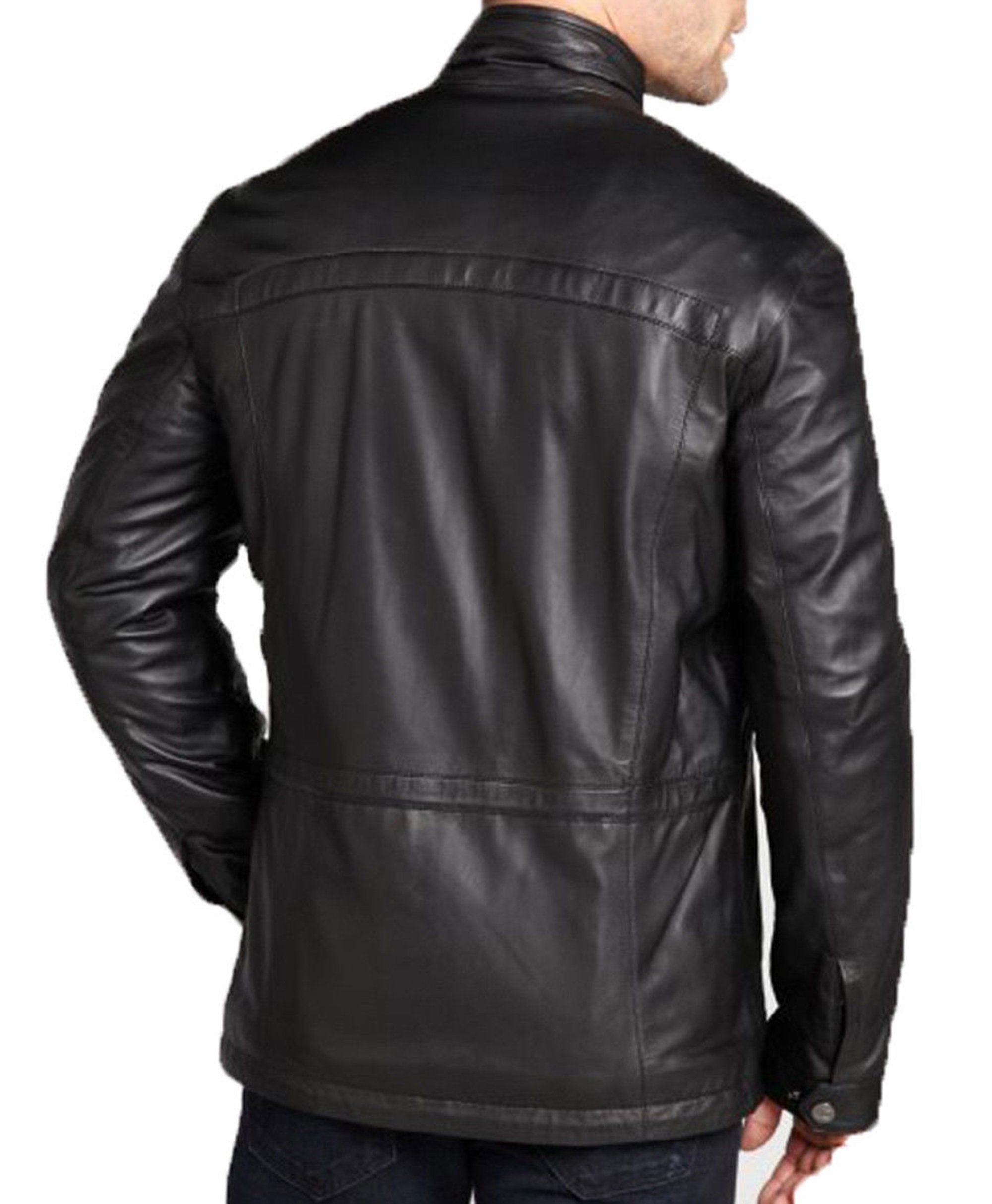 Men's Black biker Leather Jacket