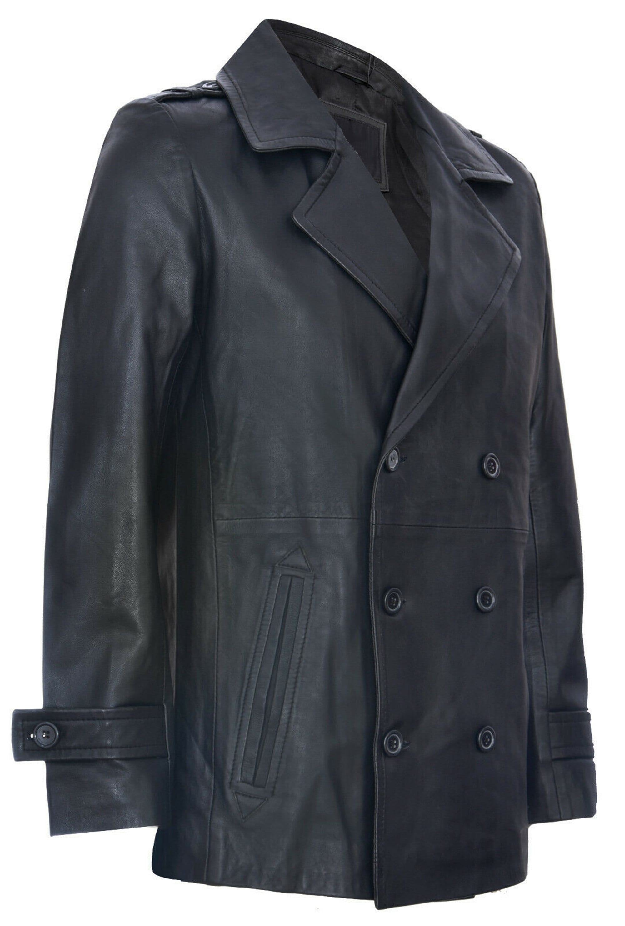Mens Black German Military Coat