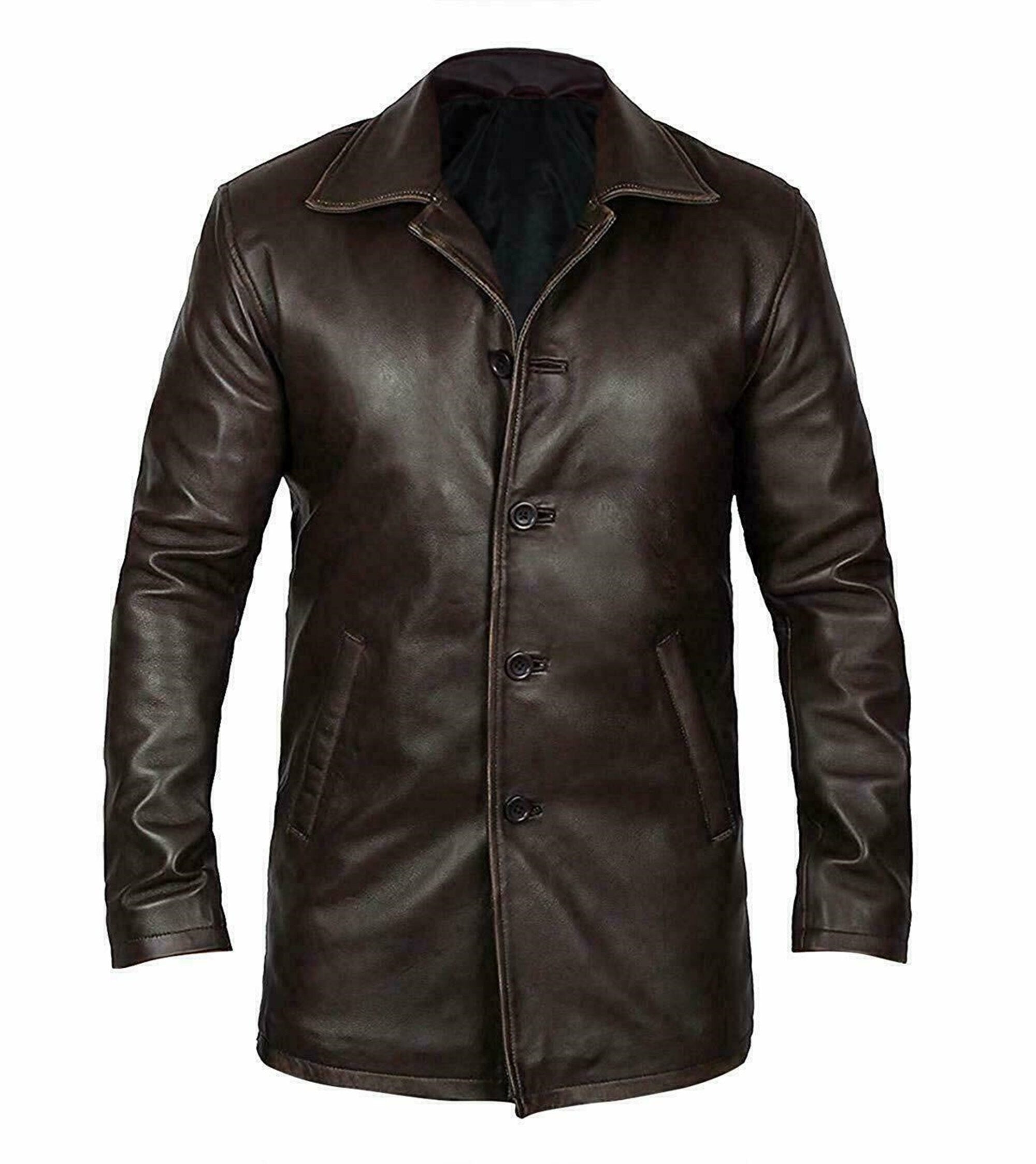 Men's Genuine Sheepskin Leather Blazer Coat