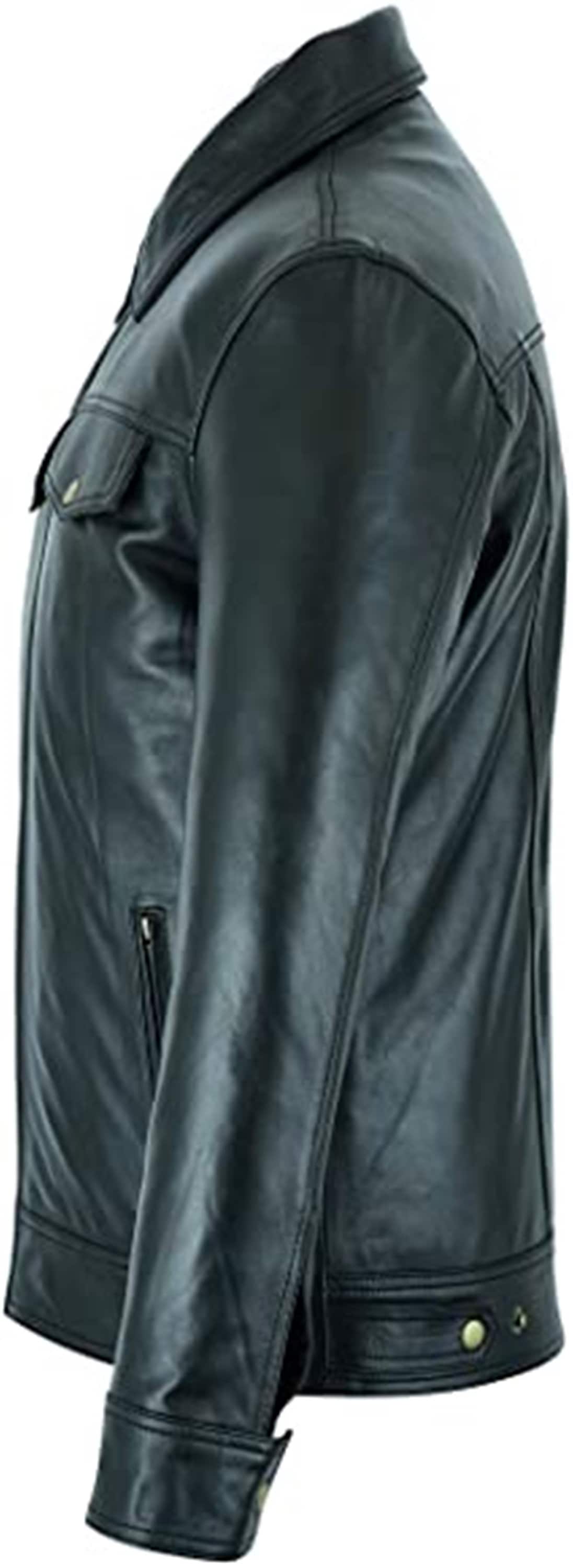 Men's Genuine Black Vintage Leather Jacket