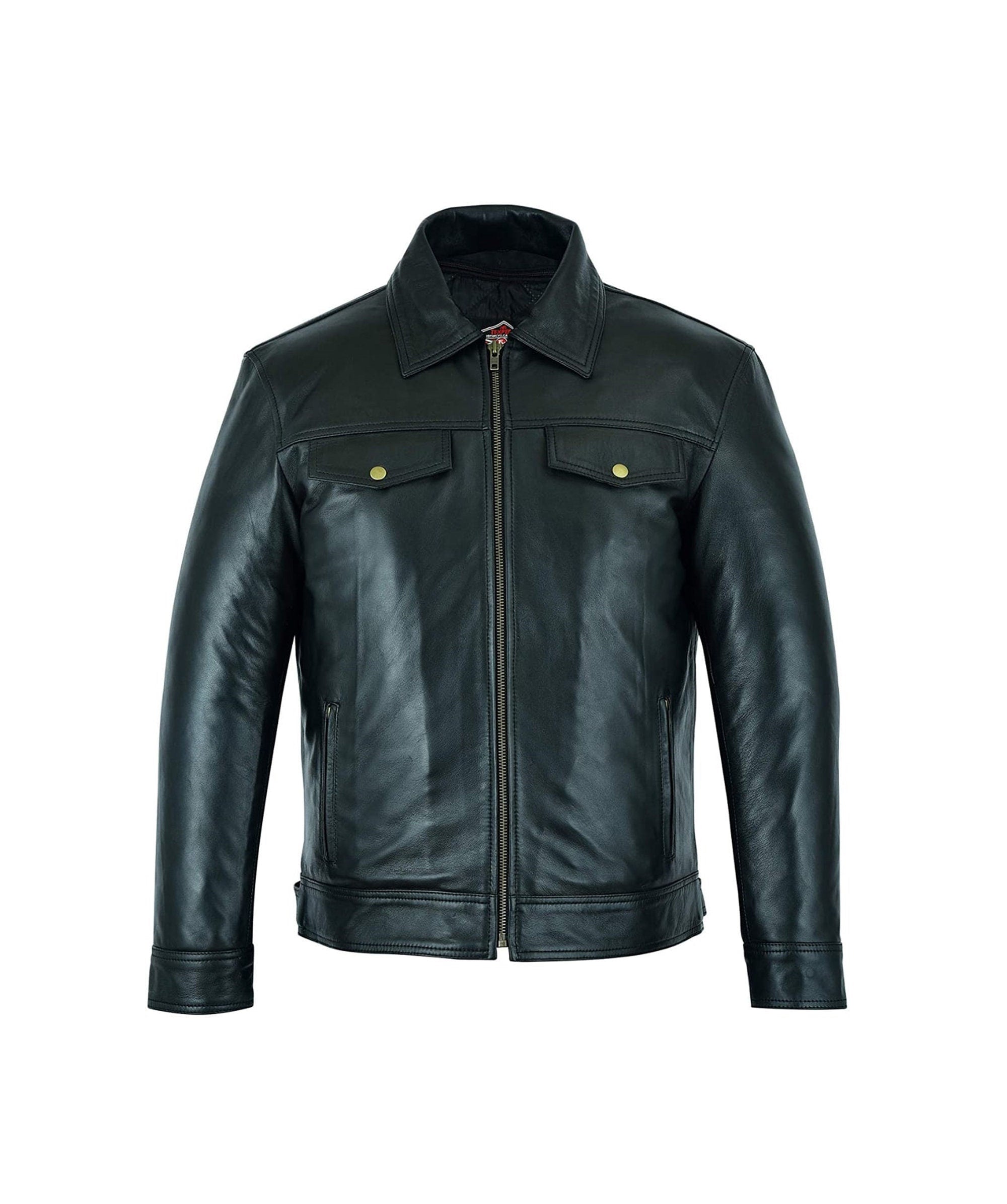 Men's Genuine Black Vintage Leather Jacket